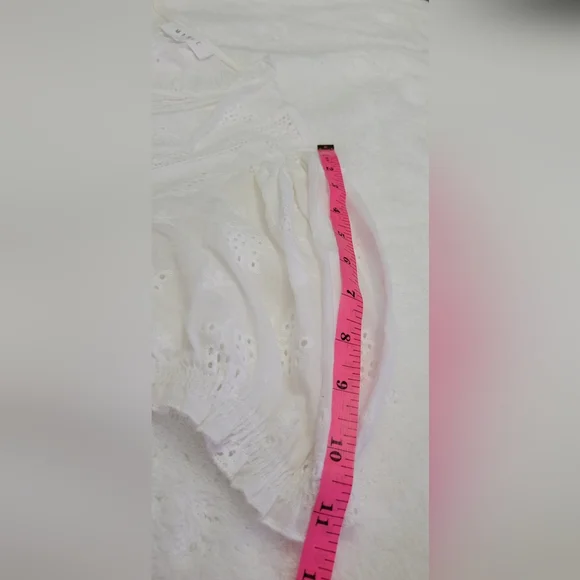 Mable White Eyelet Ruffle Mini Dress - Picture 13 of 16